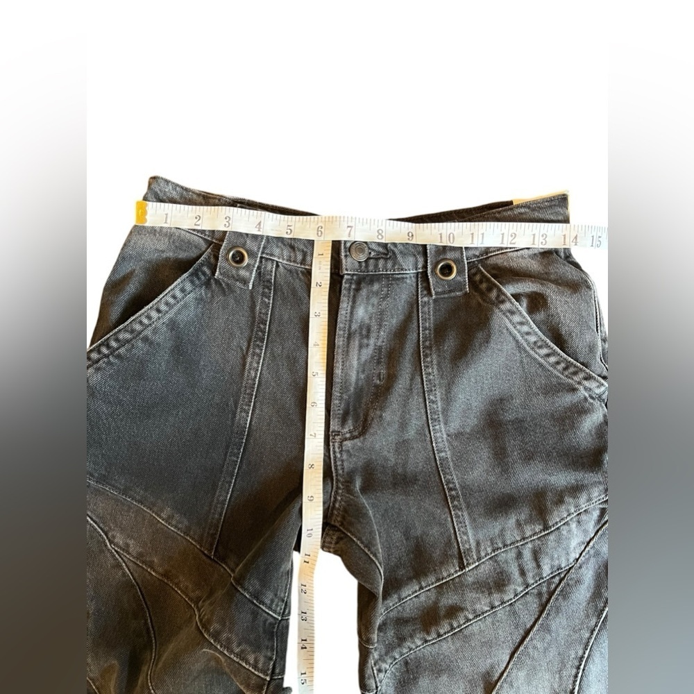 We The Free Free People Womens Jeans Unknown Reasons Moto Straight Boyfriend 25 - Picture 13 of 14